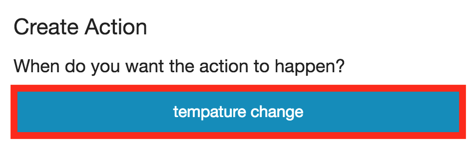 Action on temp change